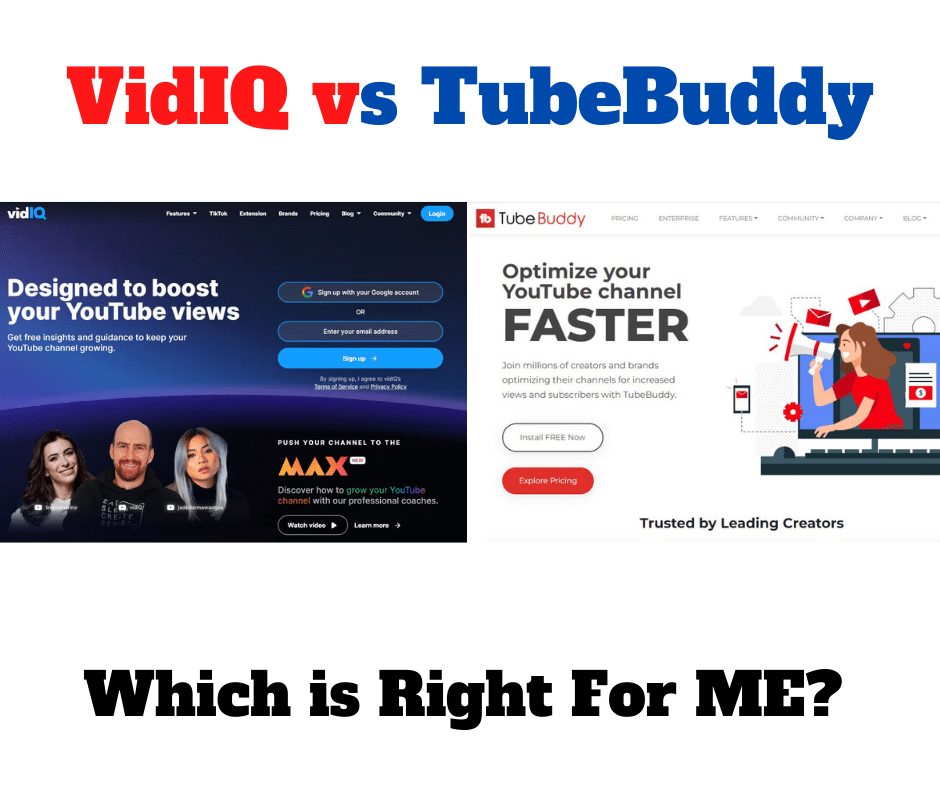 Vidiq vs Tubebuddy image for blog post MrXLSmith.com