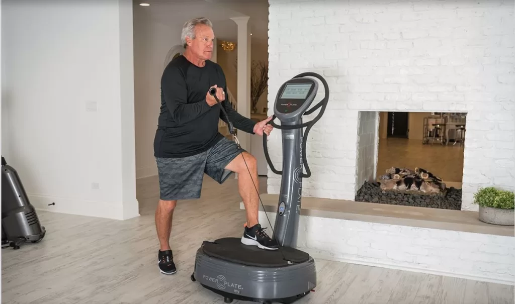 Vibration Plate Exercises at home and the best Whole Body Vibration Platform - Power Plate image for website and blog