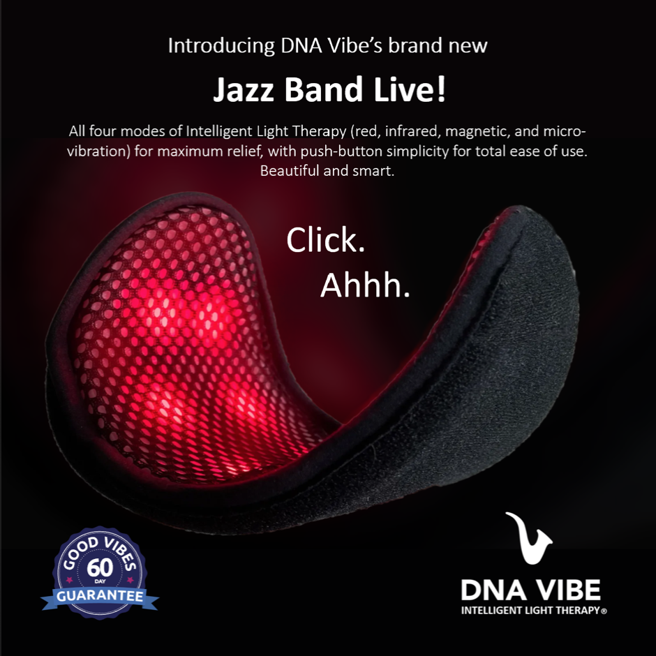 DNA vibe jazz band red light therapy device for blog post